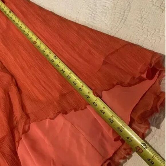 🎀 Revolve x house of Harlow 1960 wrap mesh midi dress coral - Picture 3 of 11